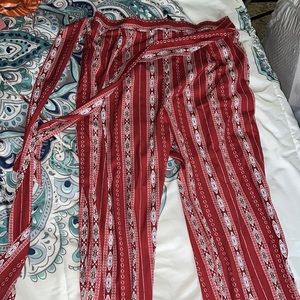 Pants with open legs